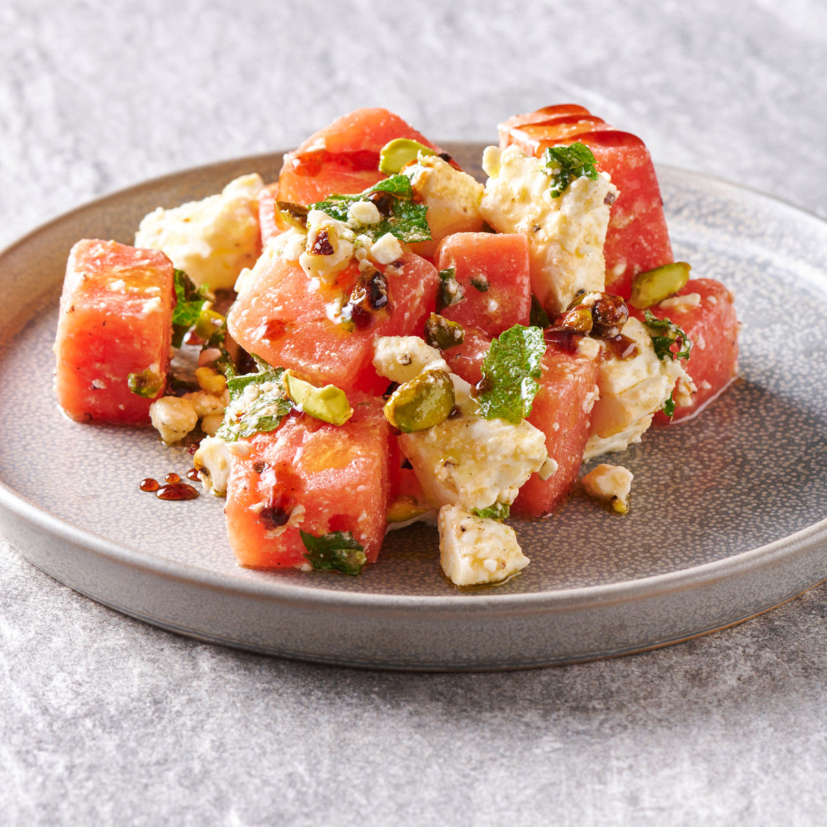 Sommerlicher geeister Melonensalat