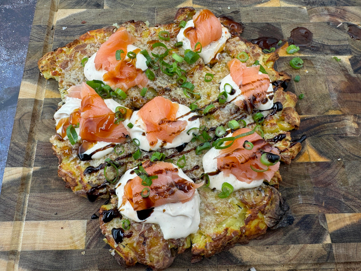 Knusprige Kartoffelpizza